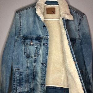 Fleece lined jean jacket- NEW!